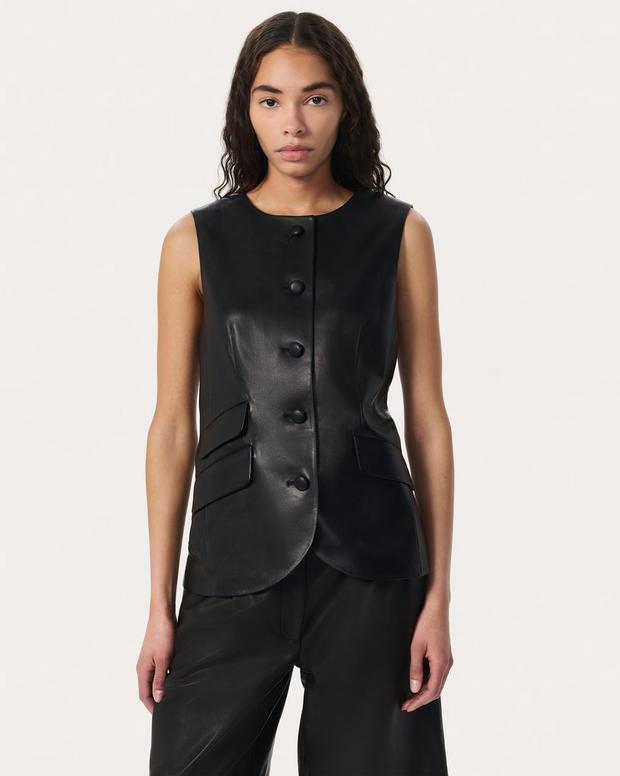 rag & bone Slade Leather Vest