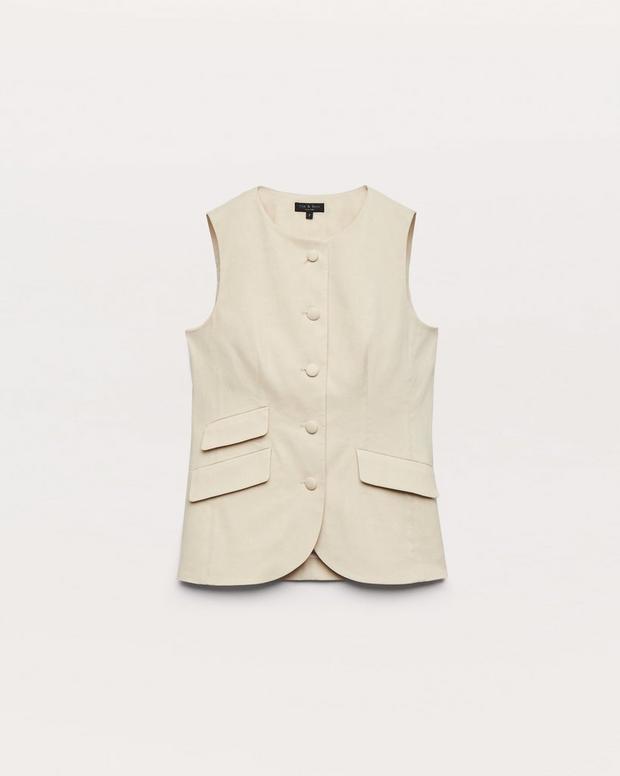 Rag & Bone Slade Linen-Blend Vest