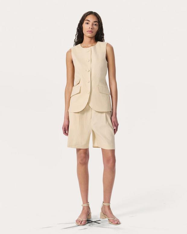 Rag & Bone Slade Linen-Blend Vest
