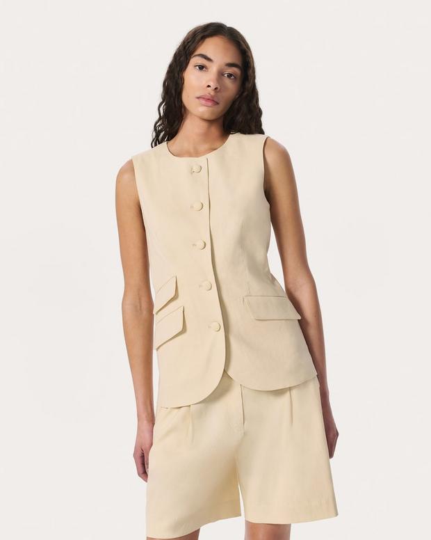 rag & bone Slade Linen-Blend Vest