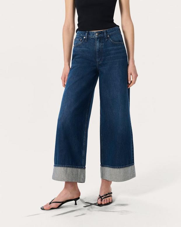 Rag & Bone Sofie Ankle Wide-Leg Jeans