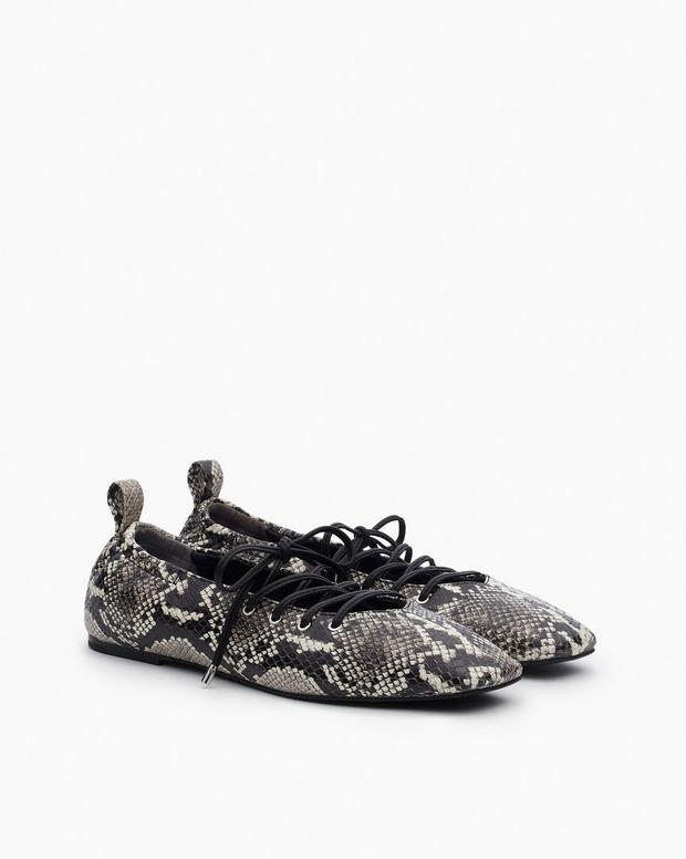 Rag & Bone Sophia Embossed Leather Ballet Flats