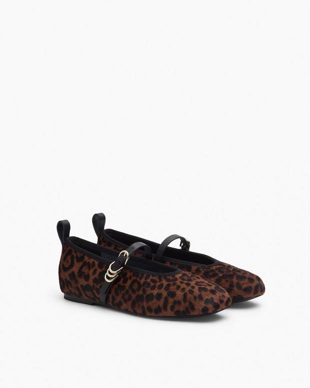 Rag & Bone Spire Leopard Calf-Hair Mary Janes