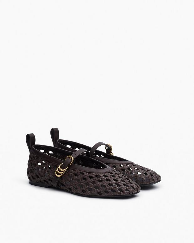Rag & Bone Spire Woven Faux Leather Mary Janes