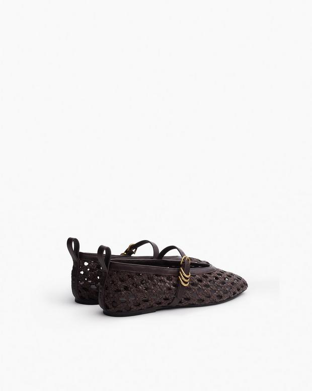 Rag & Bone Spire Woven Faux Leather Mary Janes