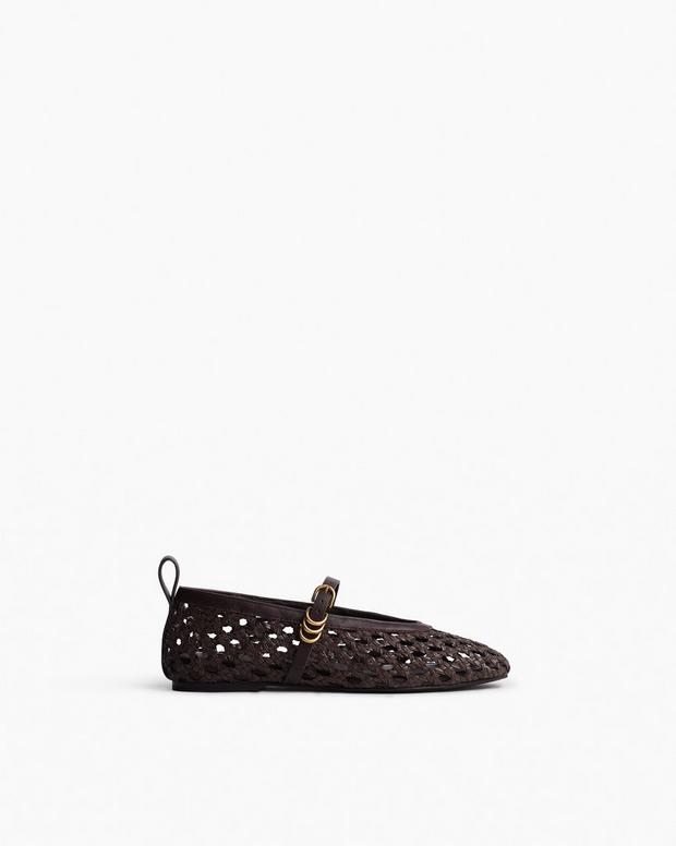 rag & bone Spire Woven Faux Leather Mary Janes