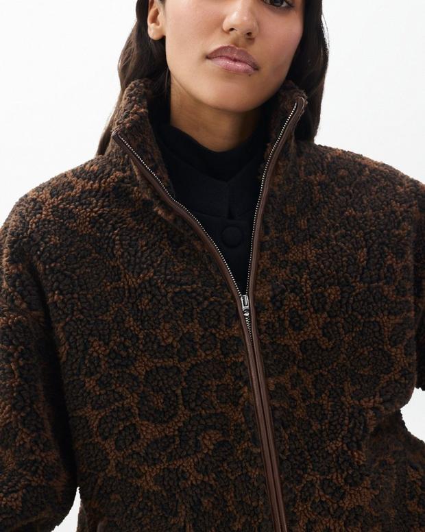 Rag & Bone Sun Leopard Sherpa Jacket