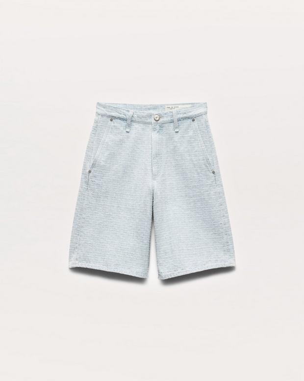 Rag & Bone Tailored McKenna Textured Denim Shorts