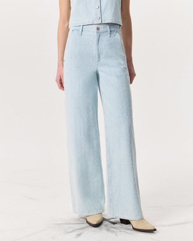 Rag & Bone Tailored Sofie Textured Wide-Leg Jeans