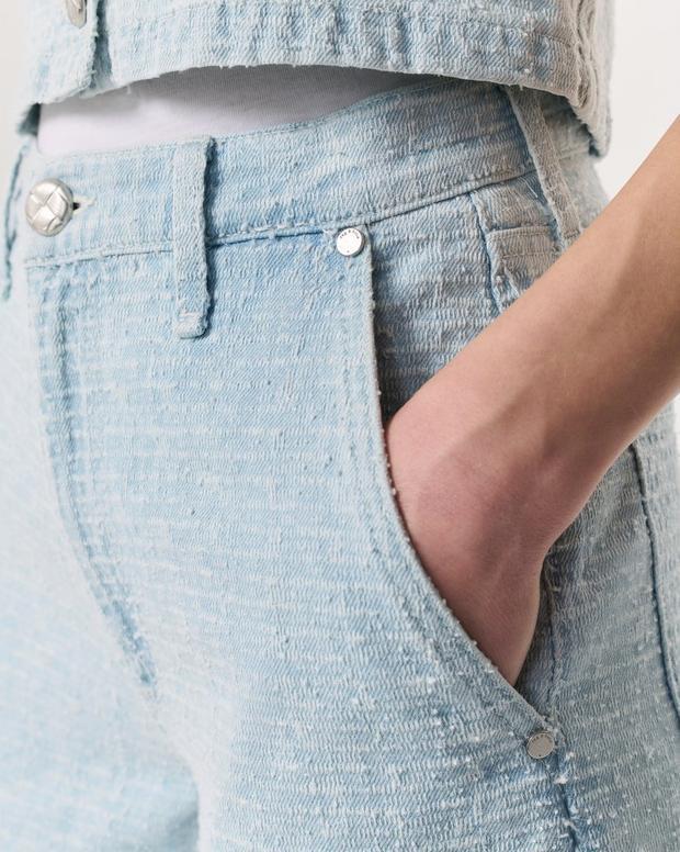 Rag & Bone Tailored Sofie Textured Wide-Leg Jeans