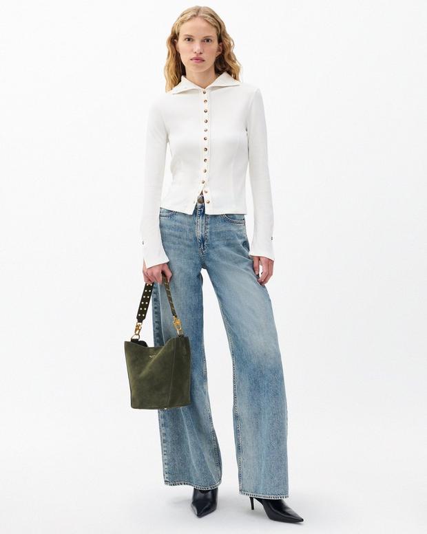 Rag & Bone The Knit Ribbed Buttoned Cardigan