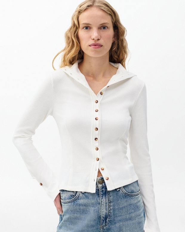 Rag & Bone The Knit Ribbed Buttoned Cardigan