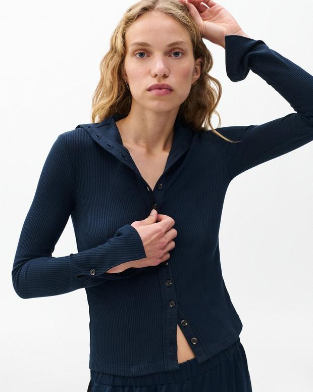 Rag & Bone The Knit Ribbed Buttoned Cardigan