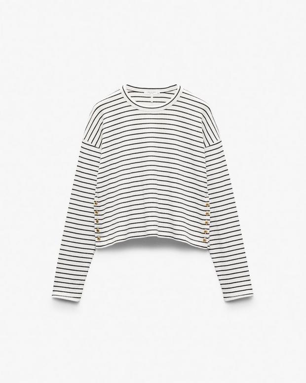 Rag & Bone The Knit Striped Long-Sleeve Tee