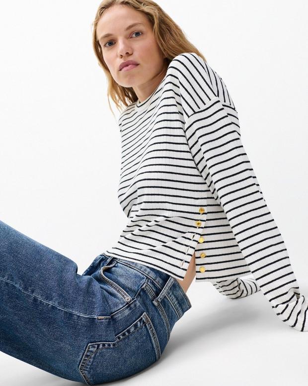 Rag & Bone The Knit Striped Long-Sleeve Tee