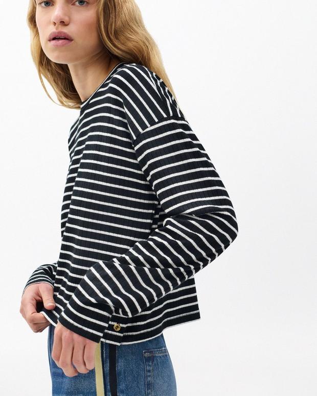 Rag & Bone The Knit Striped Long-Sleeve Tee