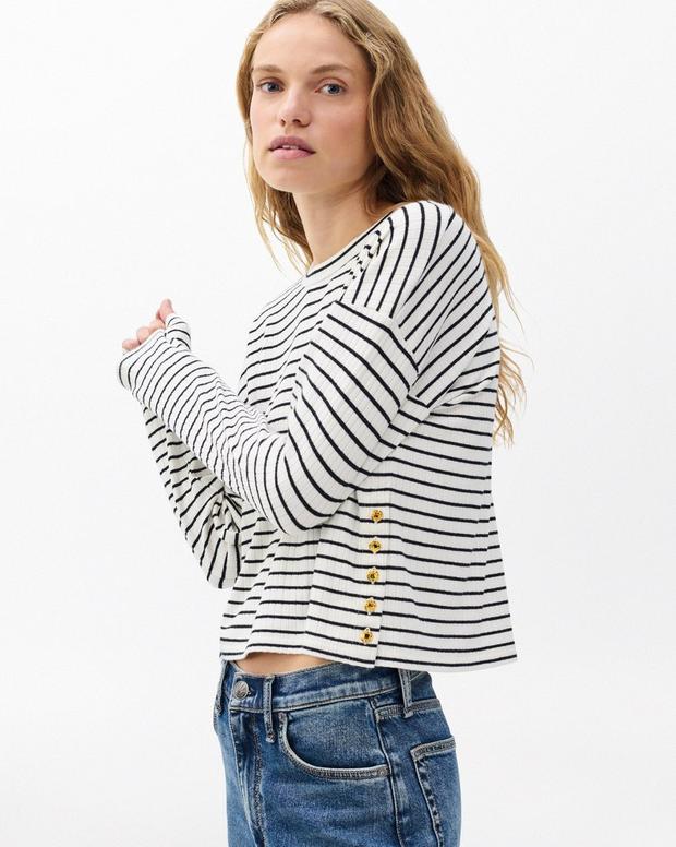 rag & bone The Knit Striped Long-Sleeve Tee