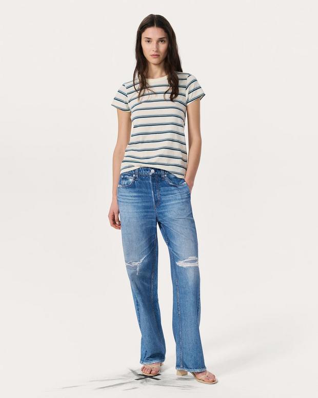 Rag & Bone The Slub Striped Tee