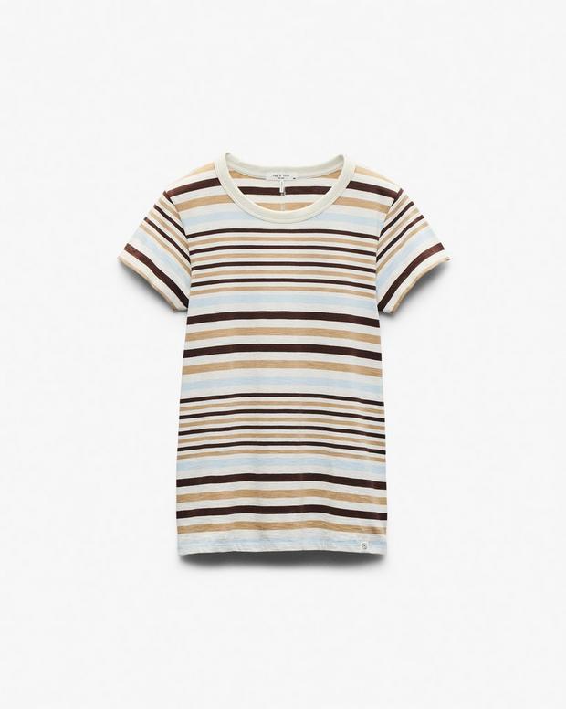 Rag & Bone The Slub Striped Tee
