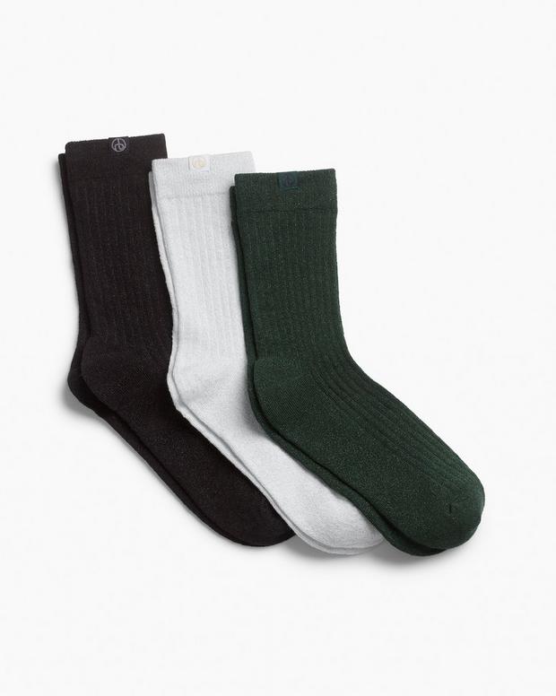 rag & bone Three-Pack rb Glitter Socks