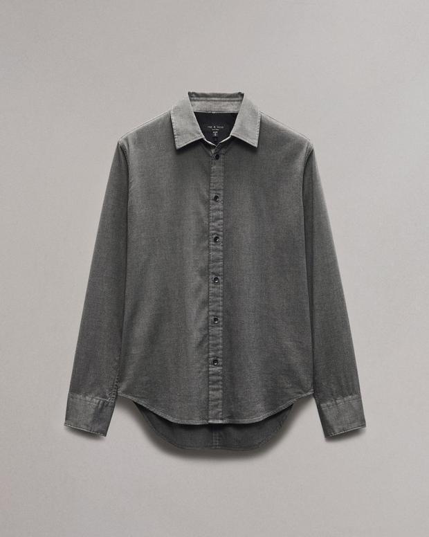 Rag & Bone Tomlin Stretch-Cotton Dobby Shirt