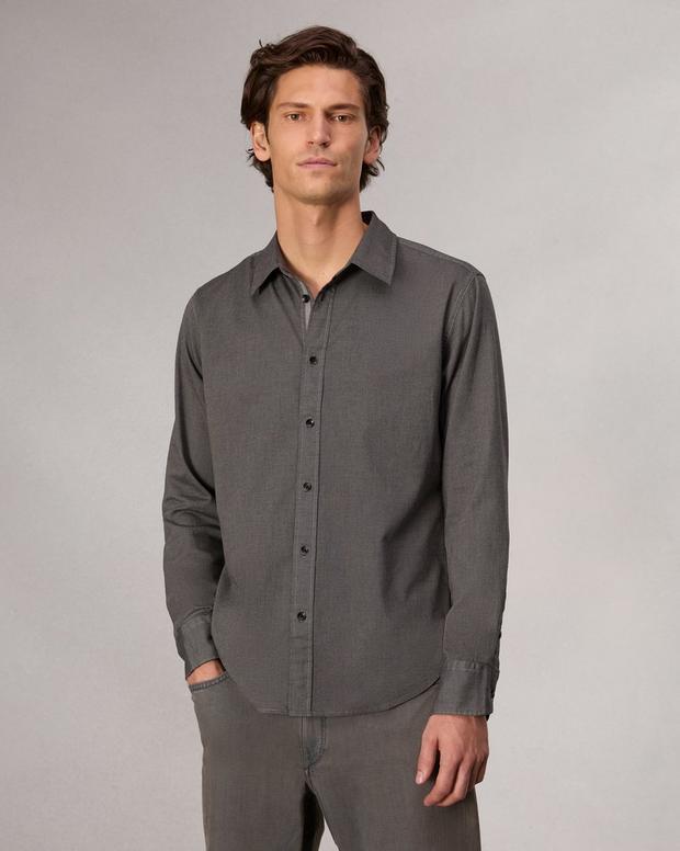 Rag & Bone Tomlin Stretch-Cotton Dobby Shirt