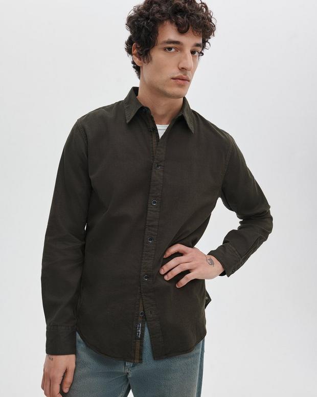 Rag & Bone Tomlin Stretch-Cotton Dobby Shirt