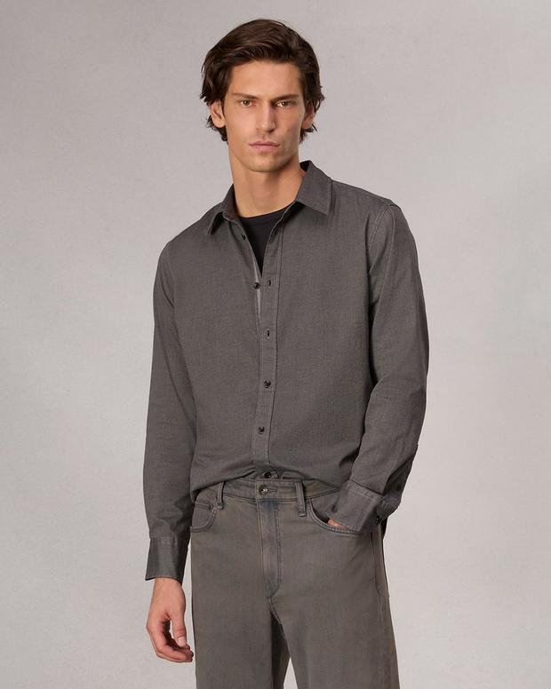rag & bone Tomlin Stretch-Cotton Dobby Shirt