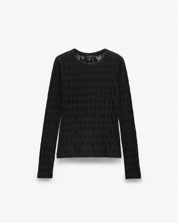 Rag & Bone Valencia Houndstooth Tee