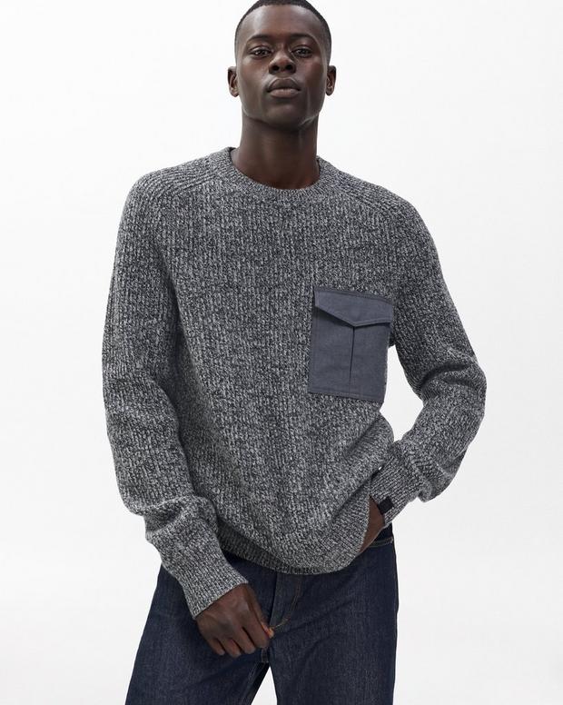 rag & bone Walker Marled Mixed-Media Sweater