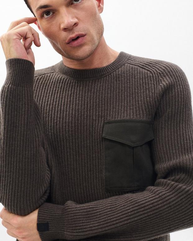 Rag & Bone Walker Mixed-Media Sweater