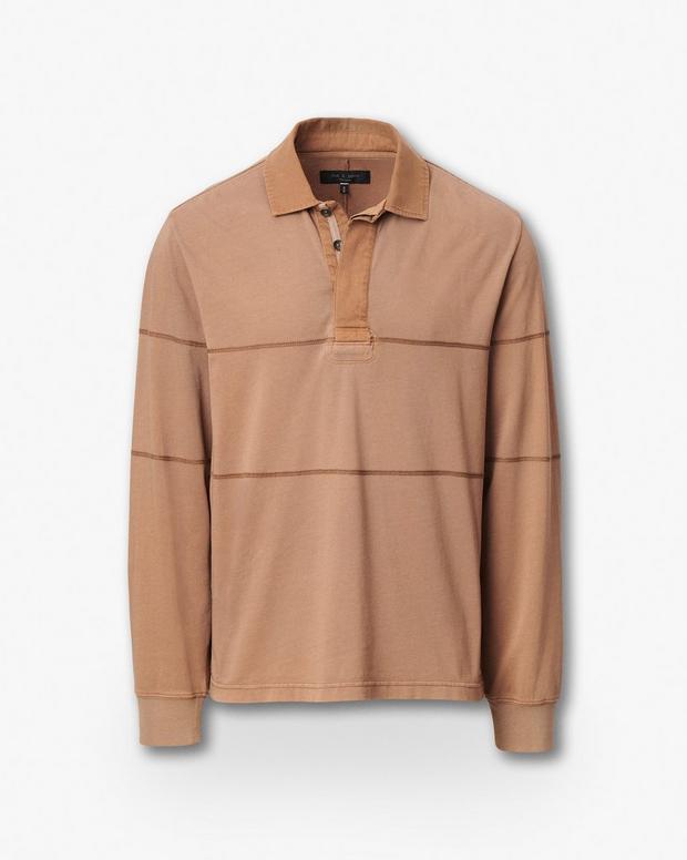 Rag & Bone Washed Cotton Rugby Shirt