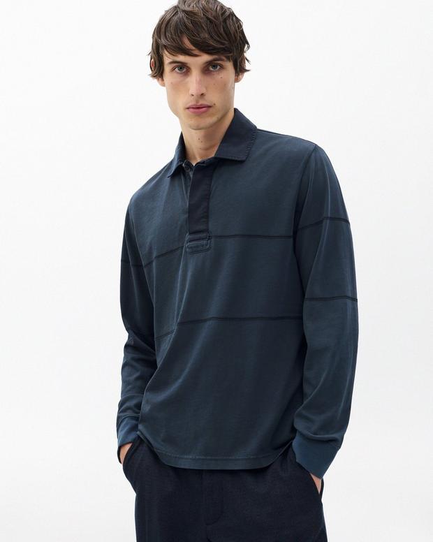 rag & bone Washed Cotton Rugby Shirt
