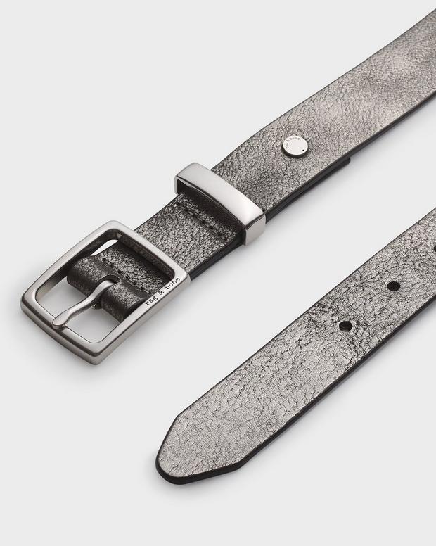 Rag & Bone X Boyfriend Metallic Leather Belt