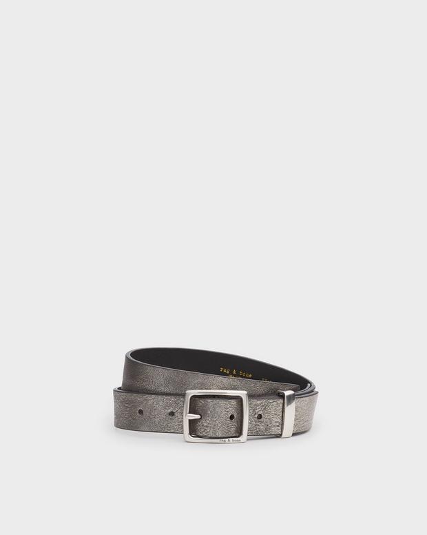 rag & bone X Boyfriend Metallic Leather Belt