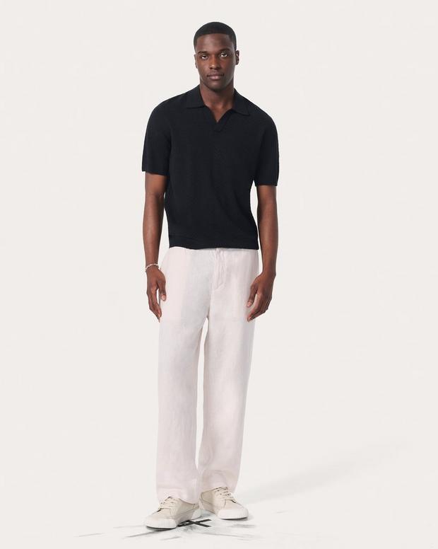 Rag & Bone Zuma Herringbone Knit Polo Shirt