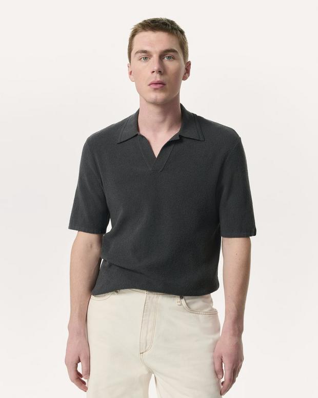 Rag & Bone Zuma Johnny Collar Knit Polo Shirt