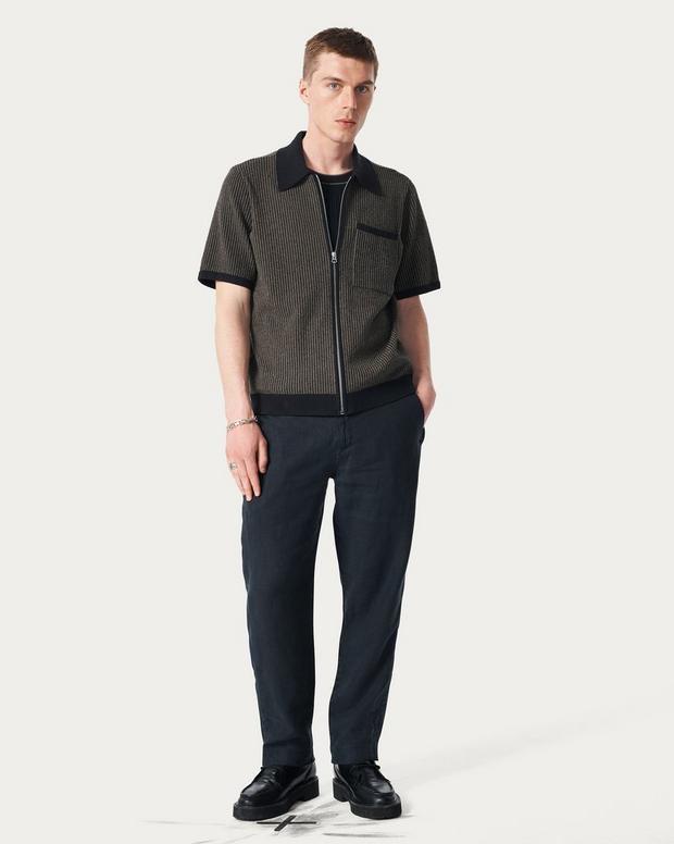 Rag & Bone Zuma Zip Knit Polo Shirt
