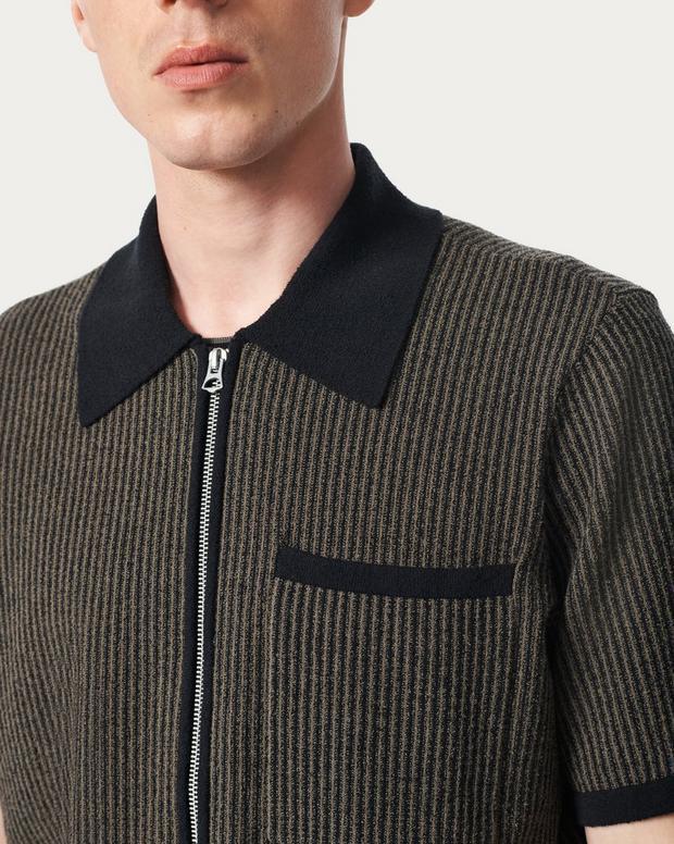 Rag & Bone Zuma Zip Knit Polo Shirt