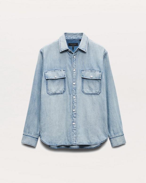 Rag & Bone Relaxed Fit Featherweight Denim CPO Overshirt