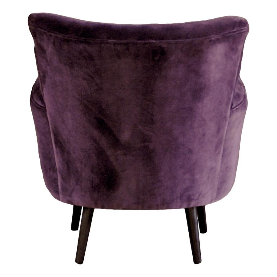 Ragged Rose Alma Aubergine Purple Velvet Armchair