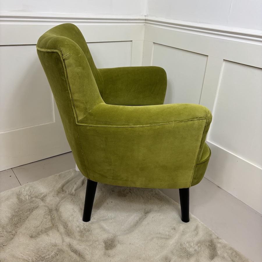 Ragged Rose Bentley Green Velvet Accent Chair