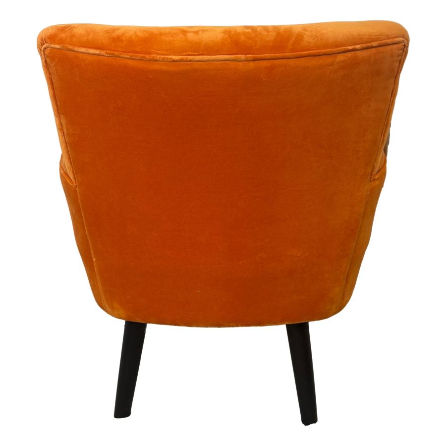 Ragged Rose Bentley Orange Velvet Accent Chair