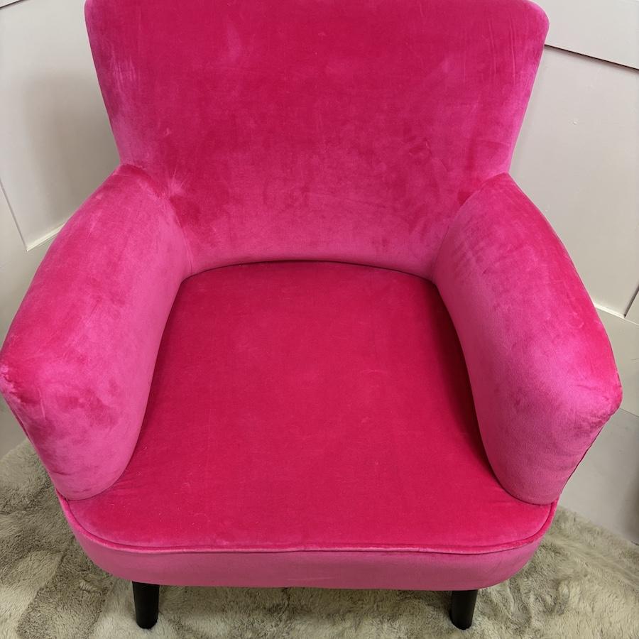 Ragged Rose Bentley Pink Velvet Accent Chair