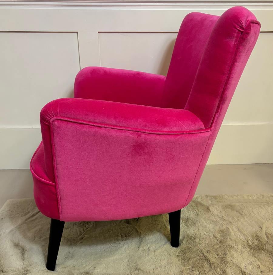 Ragged Rose Bentley Pink Velvet Accent Chair