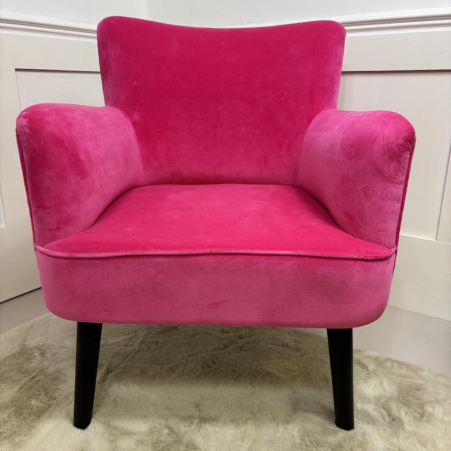 ragged rose Bentley Pink Velvet Accent Chair
