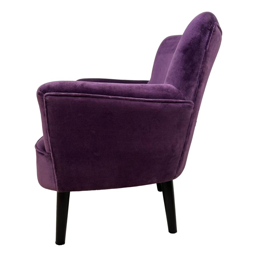 Ragged Rose Bentley Purple Velvet Accent Chair