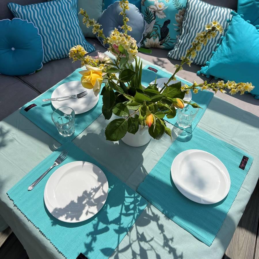 Ragged Rose Duck Egg Blue Placemats