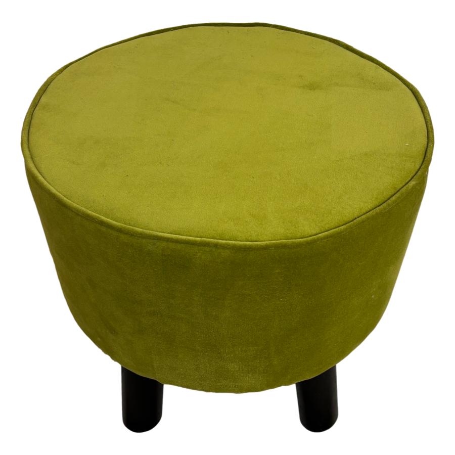 Ragged Rose Green Velvet Foot Stool