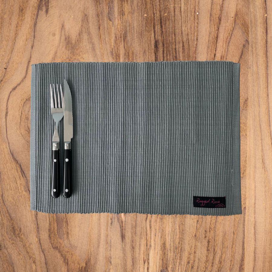 Ragged Rose Grey Placemats